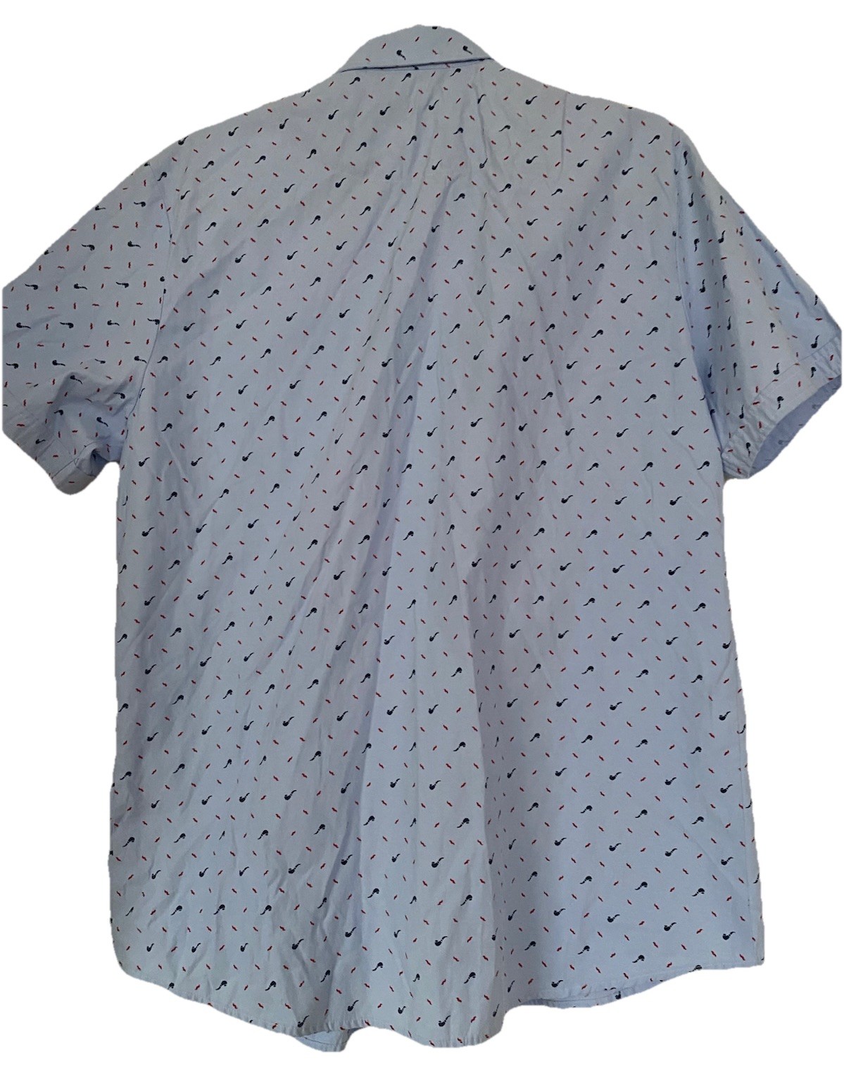 SSLR Men's Blue Shirt with Pipes - Size M - photo 3