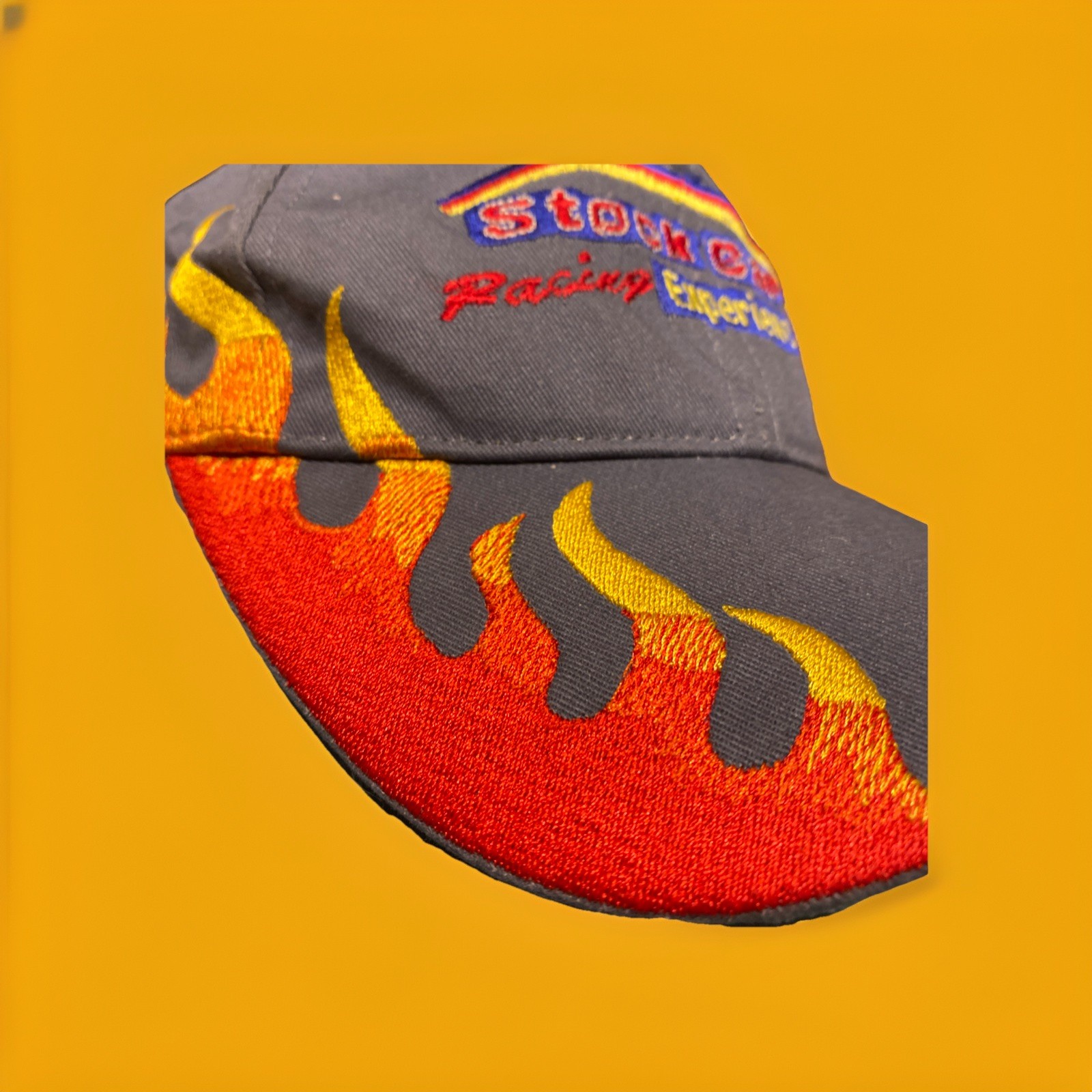 Stock Car Racing Flames Fire Hat Gray One Size - photo 4