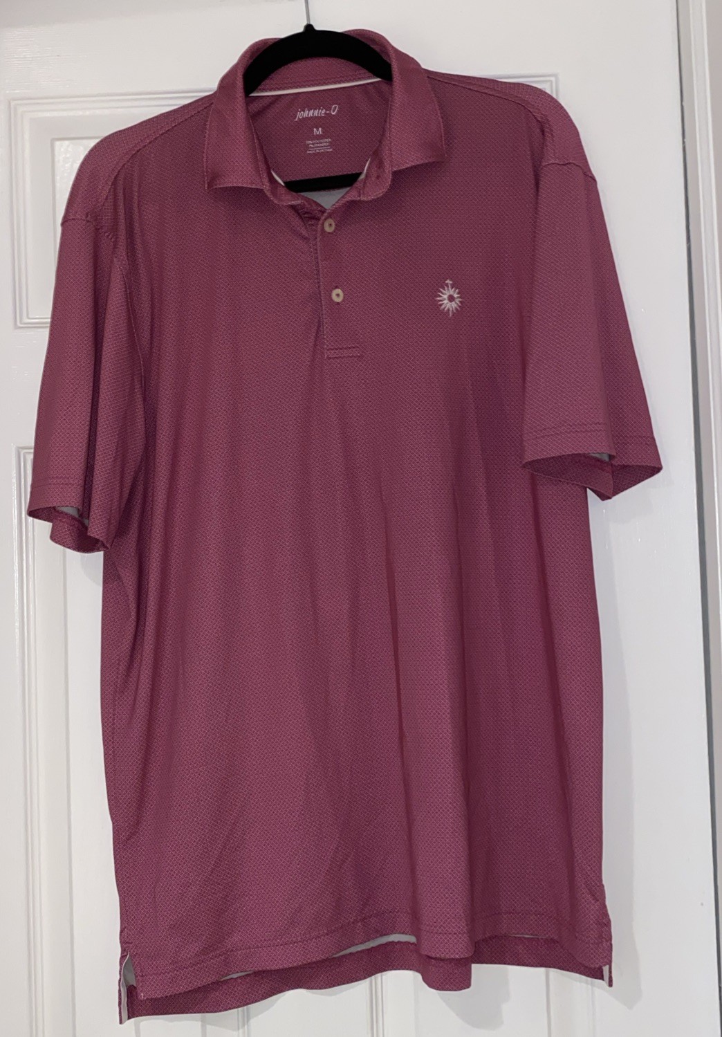 Johnnie-O Polo Shirt Sz M Pink Seniorita Short Sleeve Golf