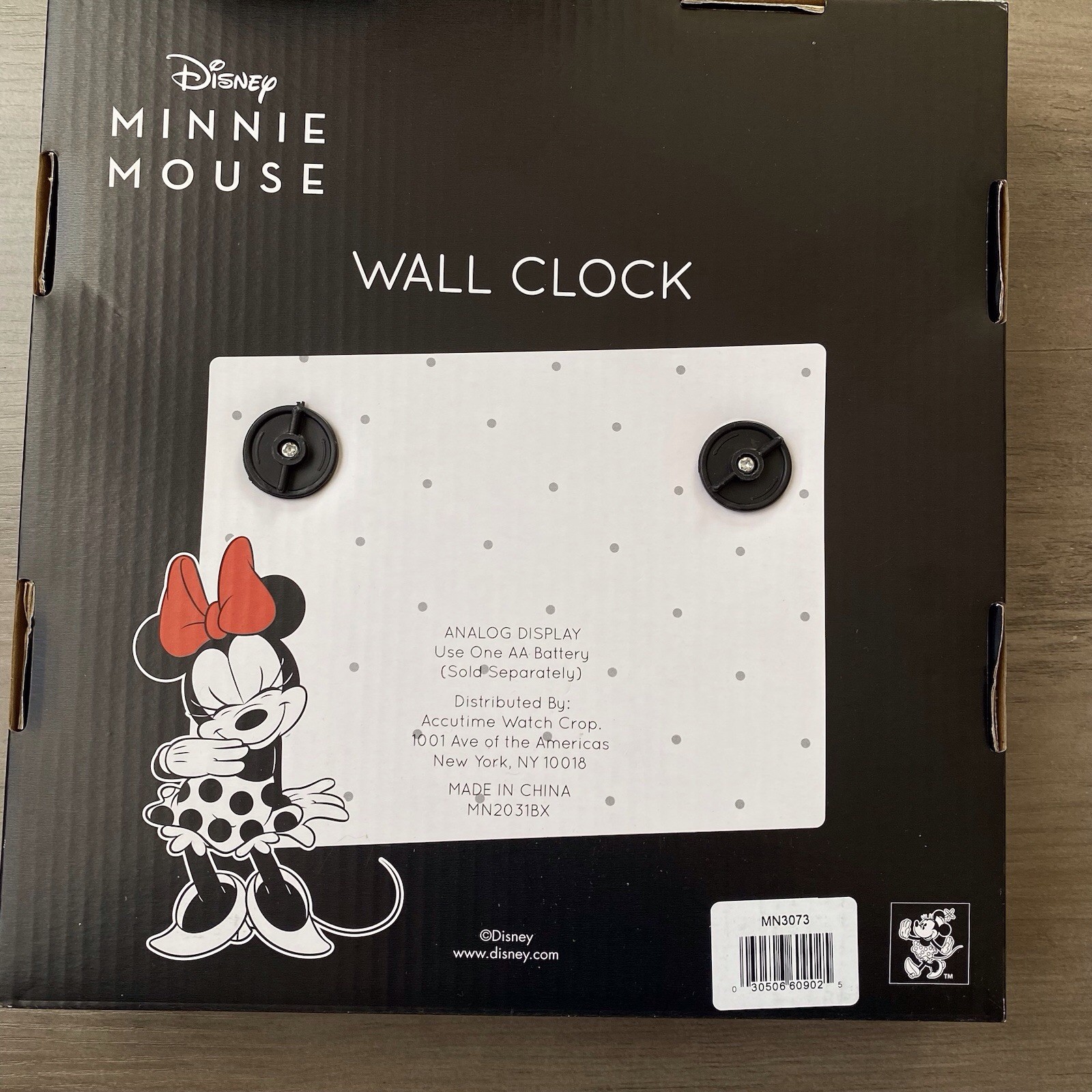 Minnie Mouse Wall Clock 10" Red Disney New In Box - photo 2