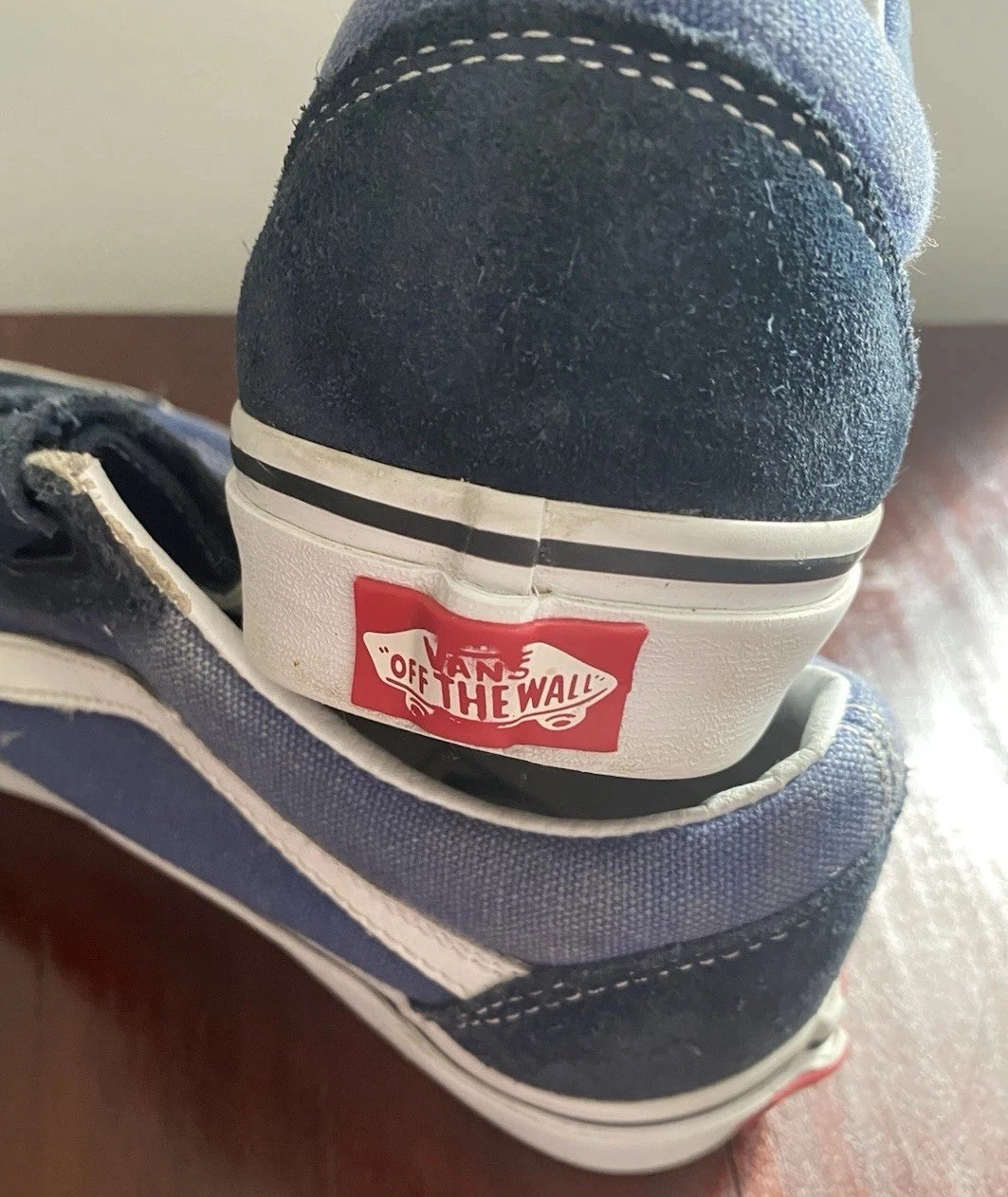 Vans Old Skool Blue Suede Hook & Loop Sneakers - Women's 8 - photo 4
