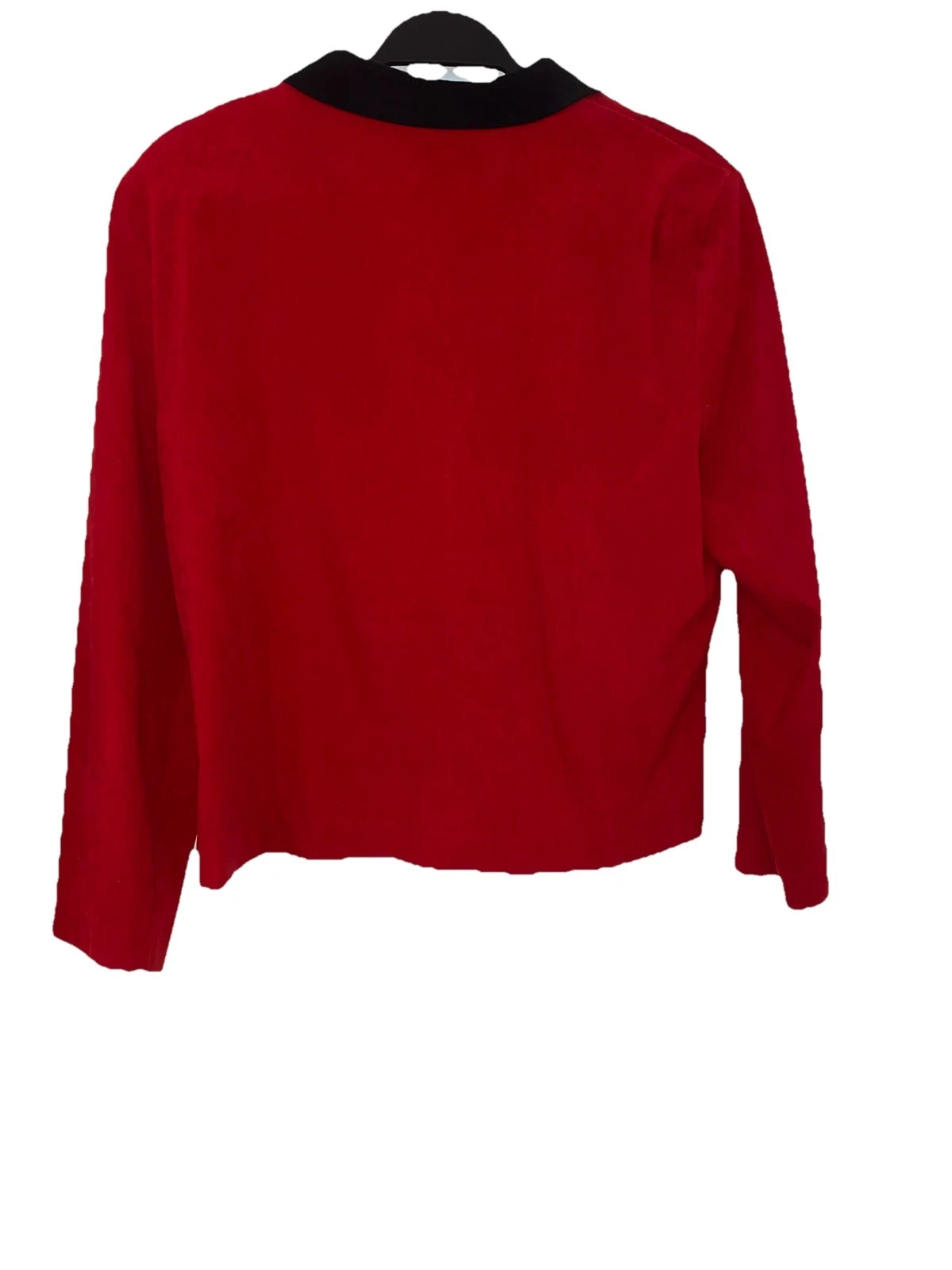 Sag Harbor Red Jacket with Velvet Collar - Size 12 - photo 3