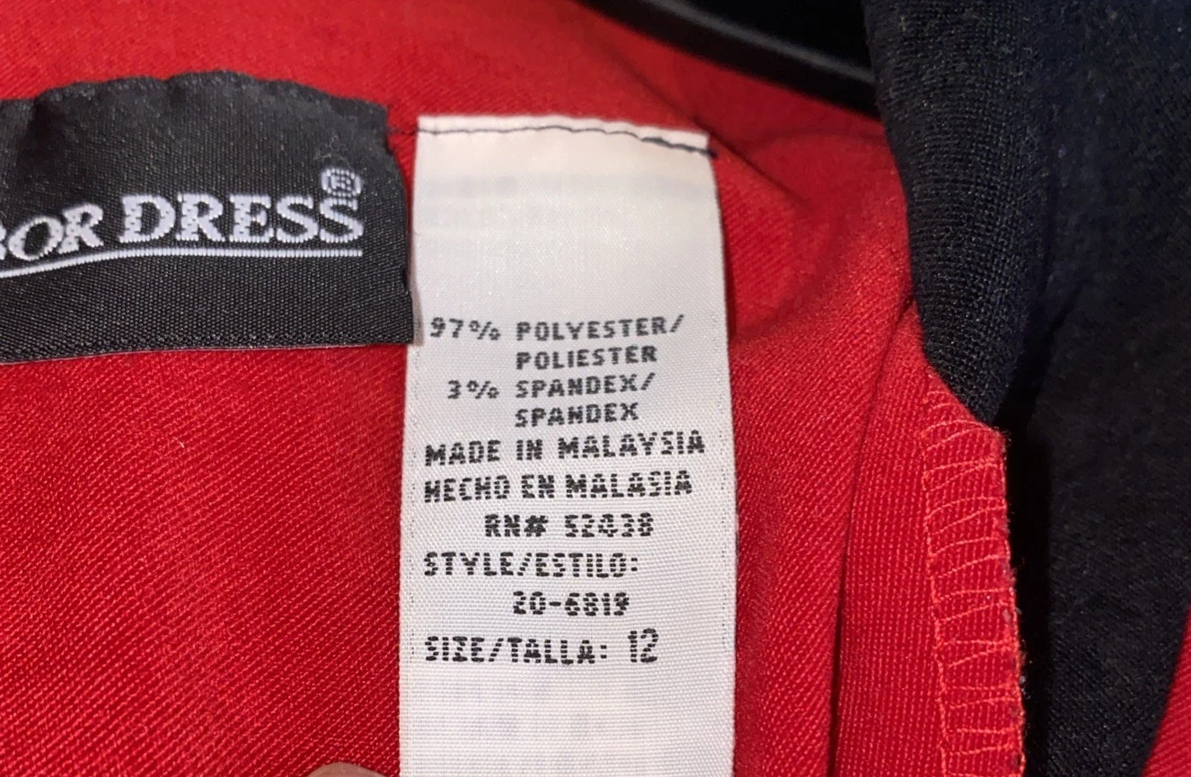 Sag Harbor Red Jacket with Velvet Collar - Size 12 - photo 4