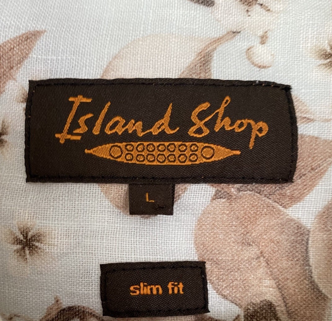 Island Shop Mens L Slim Floral Linen Shirt - photo 2