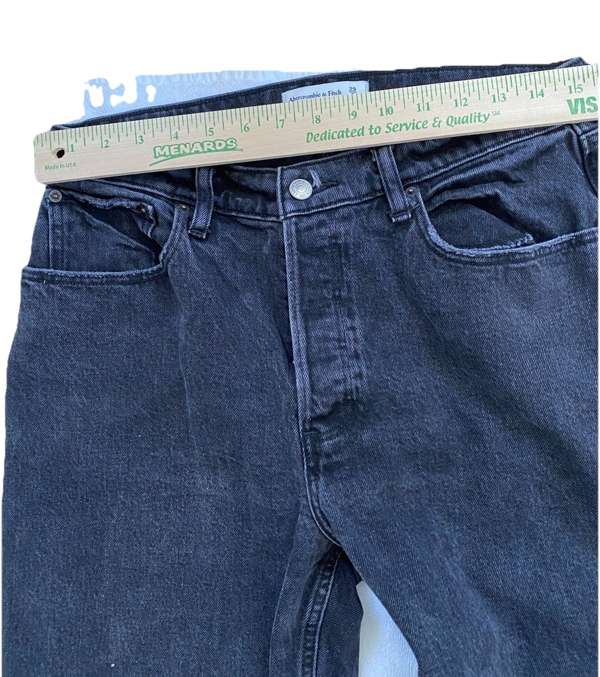 Womens Abercrombie & Fitch 90s Baggy Low Rise Black Jeans Sz 29 - photo 4