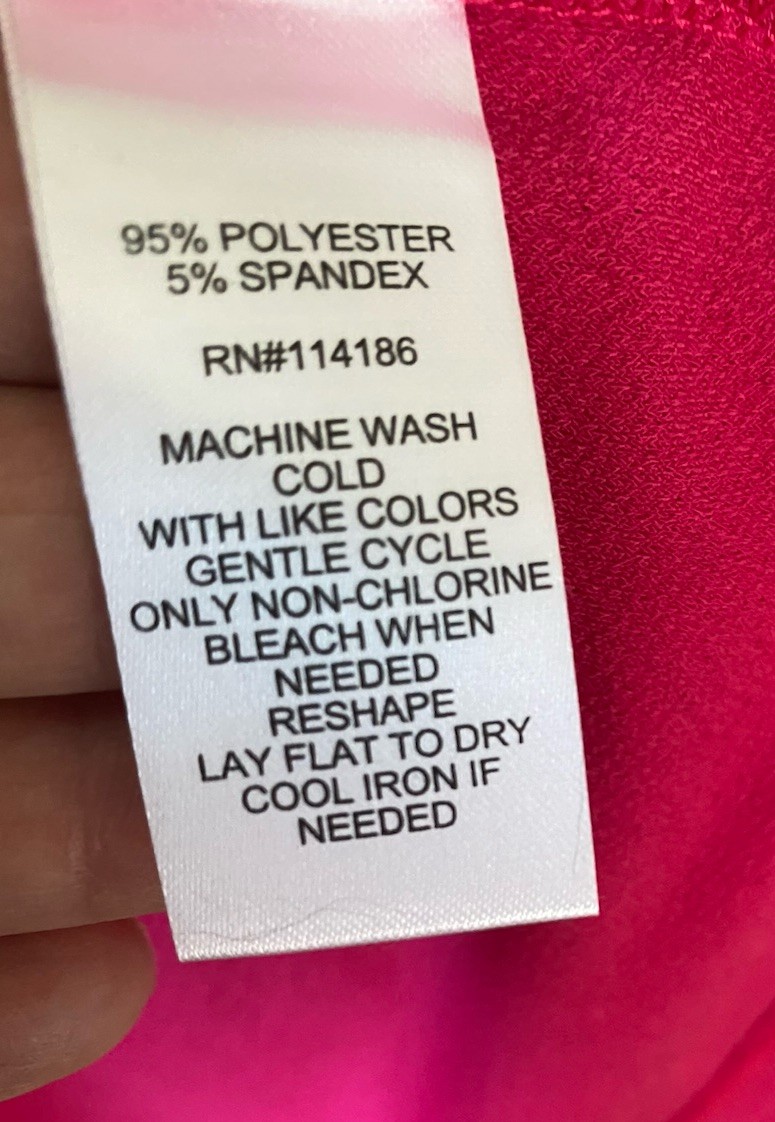 89th Madison Women's New Size XL Blouse Hot Magenta Metal Shiny - photo 5