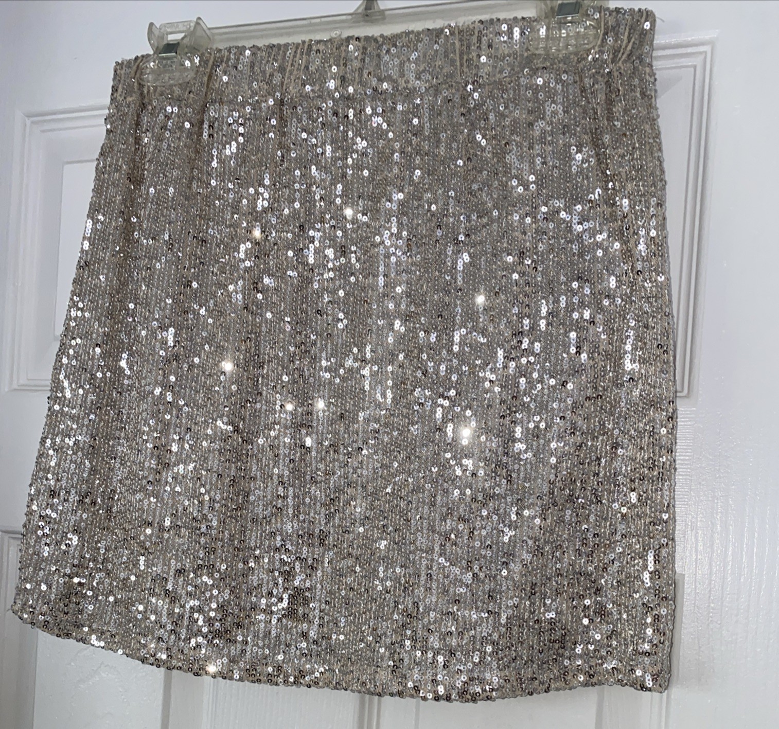 Love on a Hanger Sequin Skirt Size M Gold/Champaign Disco Cockta