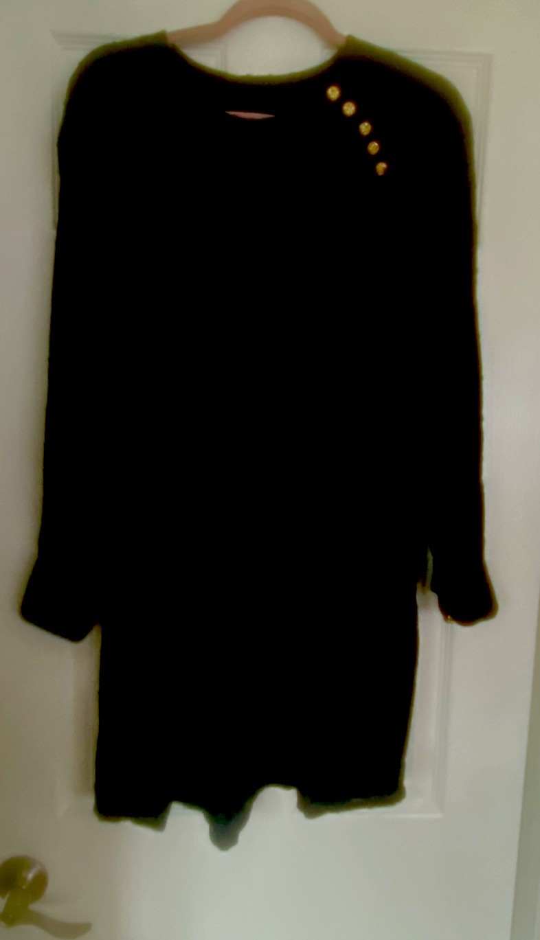 Loft Petite M Black Dots Dress