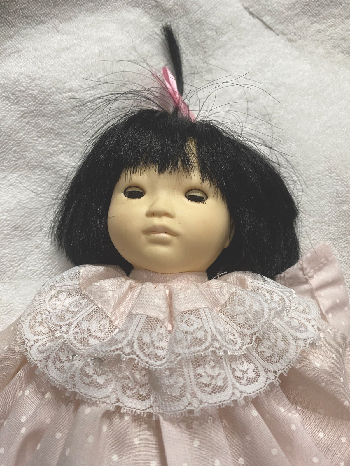 ASIAN doll Pauline 14" Soft body ceramic limbs & head Vintage 19 - photo 2
