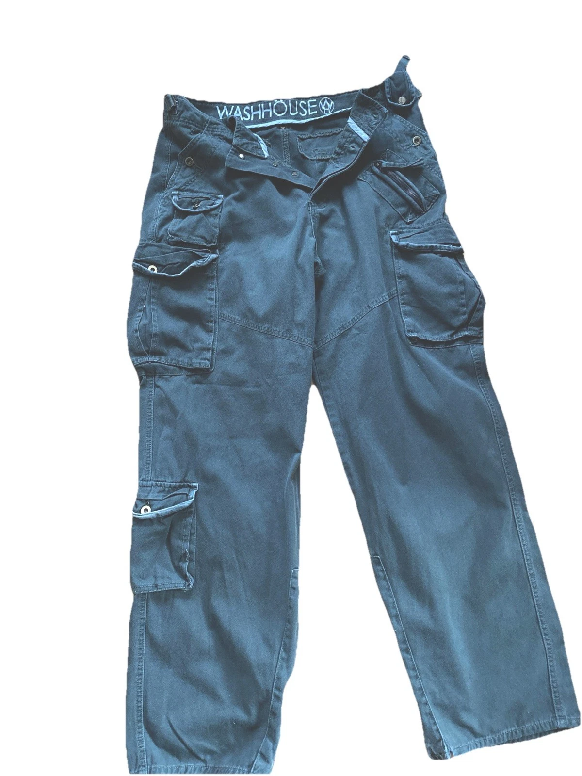 Y2K Washhouse Baggy Pants Size 32 GRAY HipHop Grunge 7 Packets - photo 4
