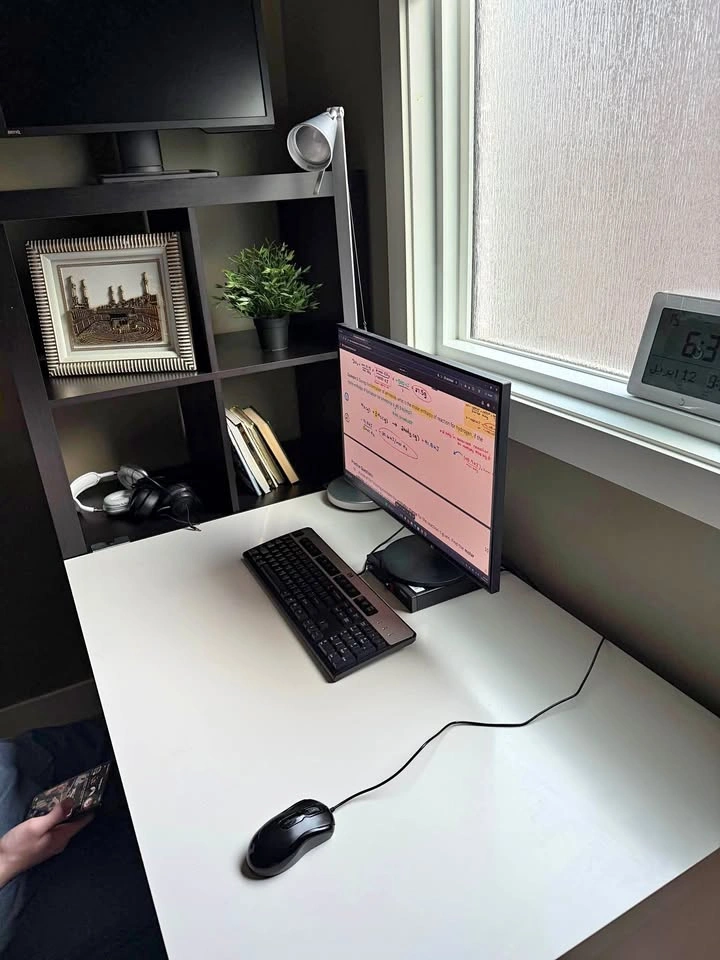 IKEA Corner Desk with Large Shelving Unit (8 Compartments)