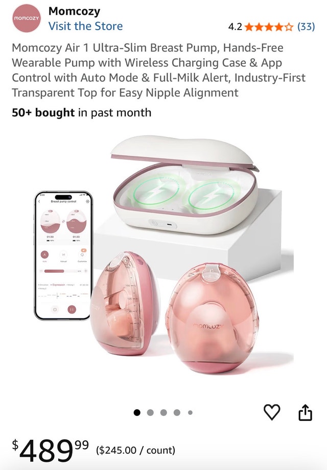 Momcozy Air 1 Ultra-Slim Breast Pump - Used