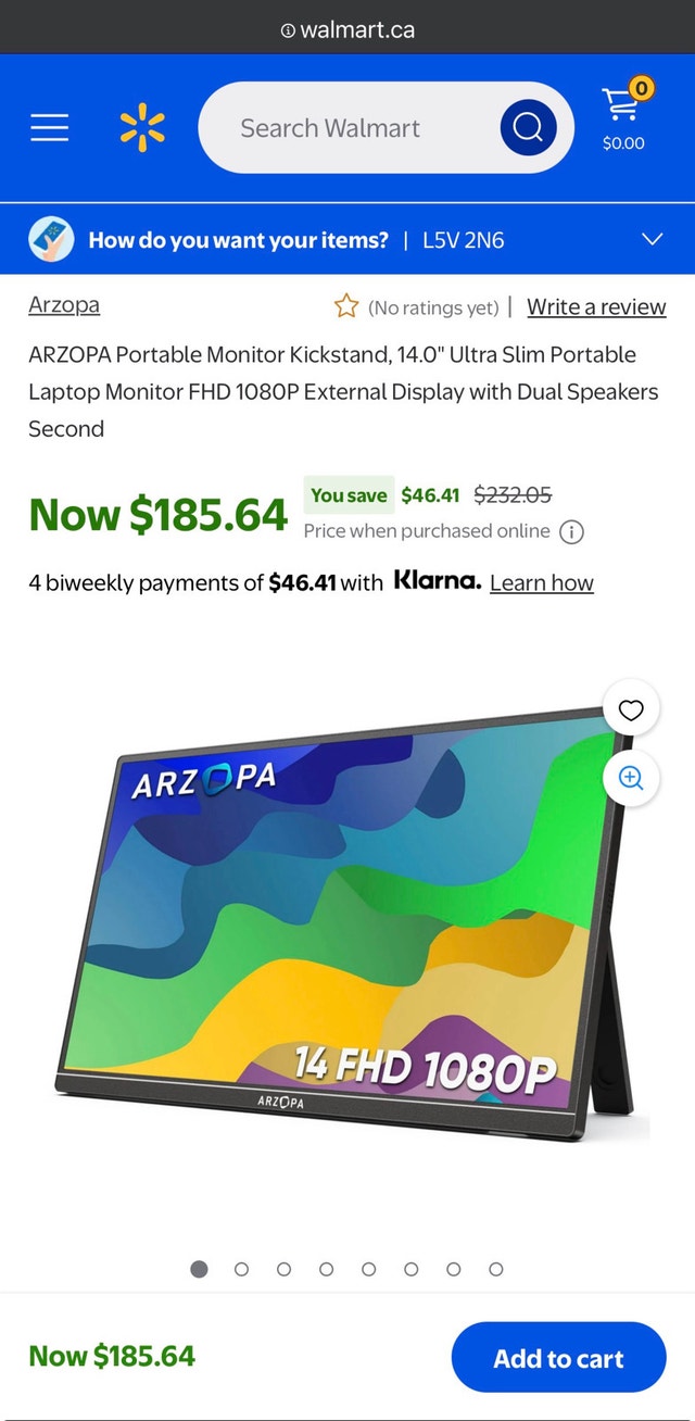 New ARZOPA 14” Portable Laptop/Gaming Display