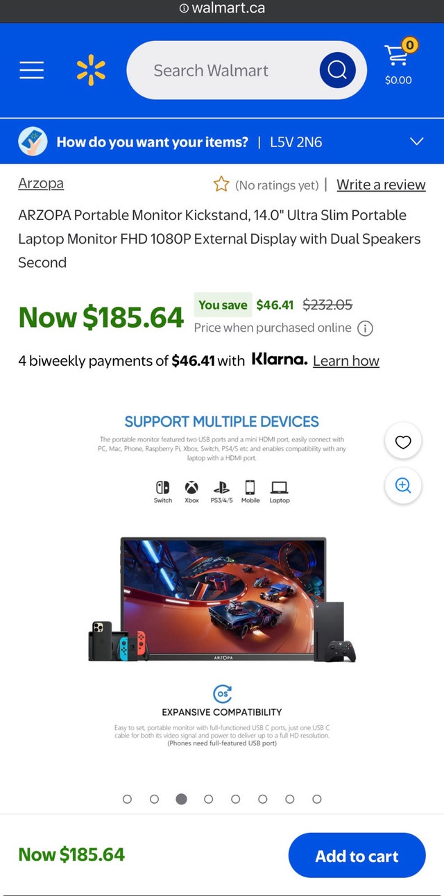 New ARZOPA 14” Portable Laptop/Gaming Display - photo 2