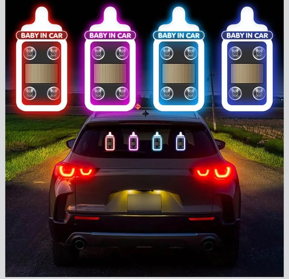 2PCS Baby in Car Warning Light (Solar Powered) - photo 2
