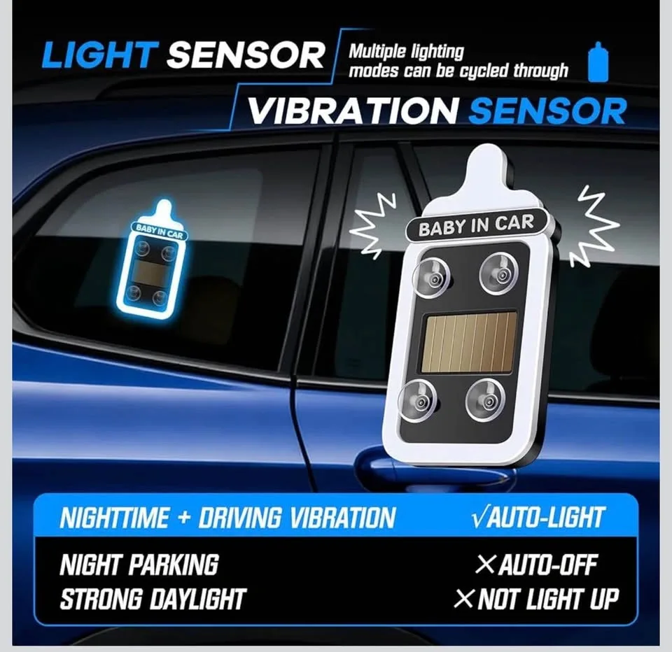2PCS Baby in Car Warning Light (Solar Powered) - photo 4