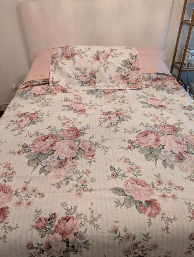 Vintage Floral Queen Duvet Cover with Pillow Sham - photo 3