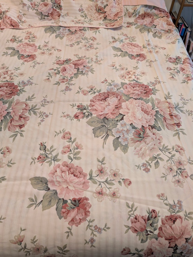 Vintage Floral Queen Duvet Cover with Pillow Sham - photo 4