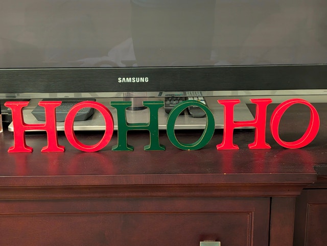 Wood Christmas "Ho Ho Ho" Decor Letters - photo 2