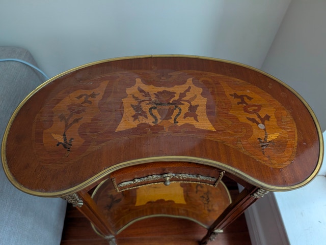 Two-tiered Kidney-Shaped Side Table