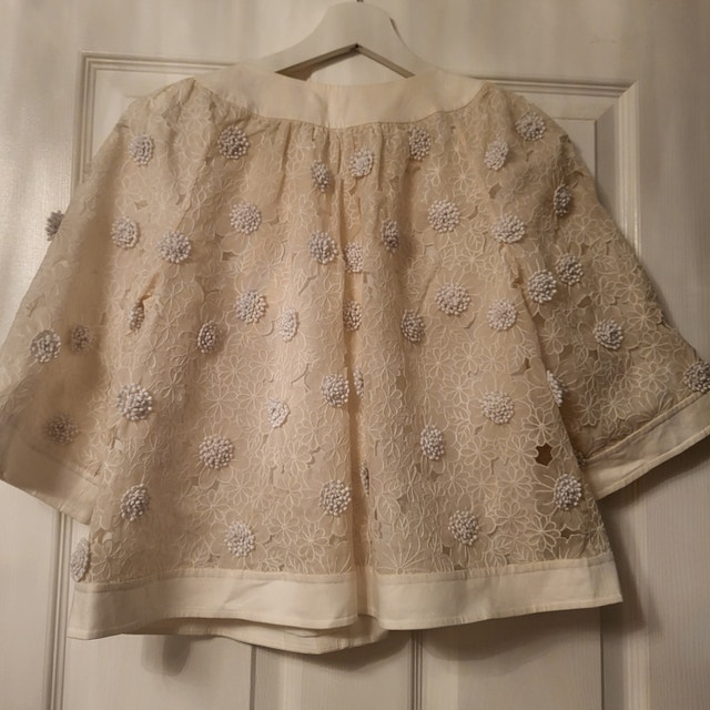 Rebecca Taylor Lace Jacket with 3D Floral Appliques - photo 2