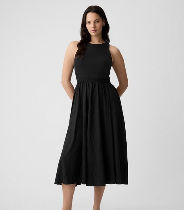 Gap Textured Crinkle Midi Dress - photo 4