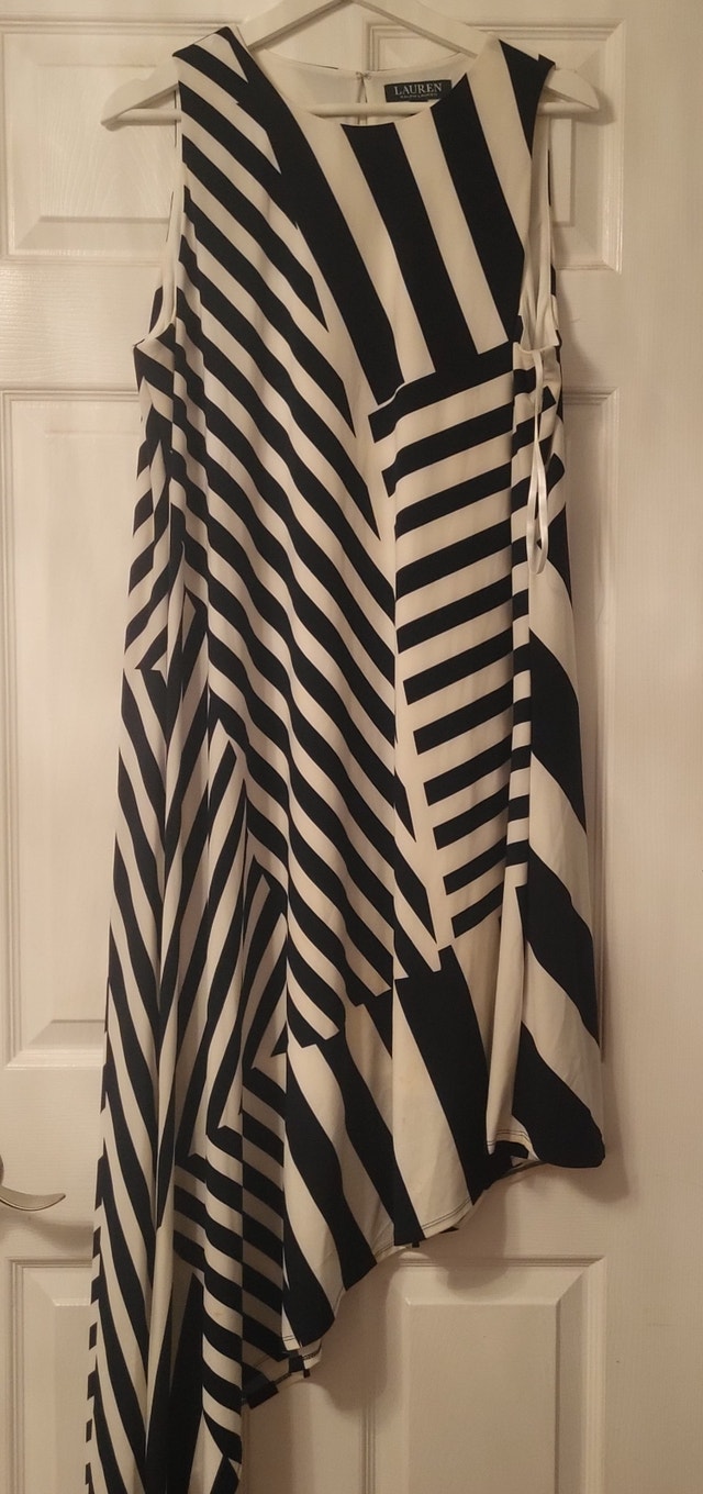 Ralph Lauren Striped Asymmetrical Dress