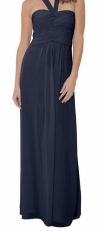 Monique Lhuillier Navy Bridesmaid Dress - Size 16