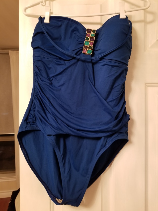 La Blanca Blue One Piece Bathing Suit