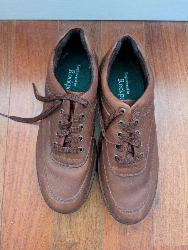 Rockport World Tour Classic Brown Leather Walking Shoes Sz 10
