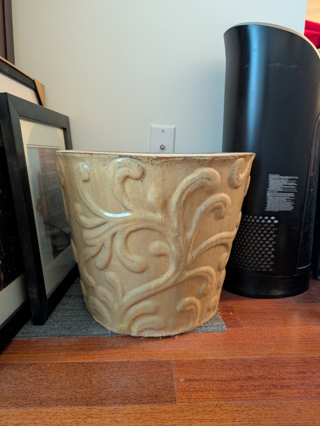 Large yellow planter