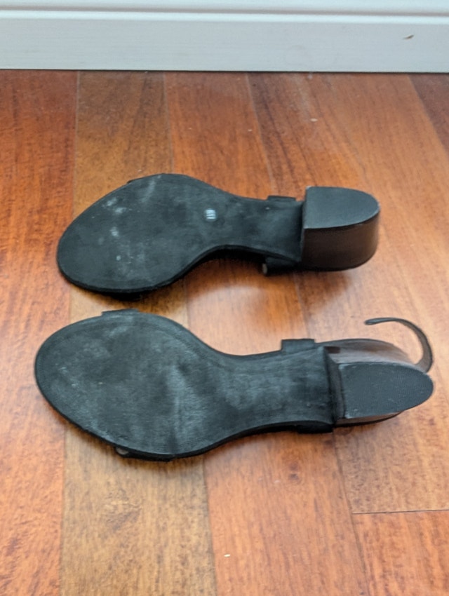 DKNY Black Leather Sandals - photo 4