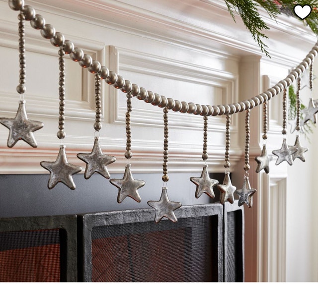 Pottery Barn Silver Star Garland