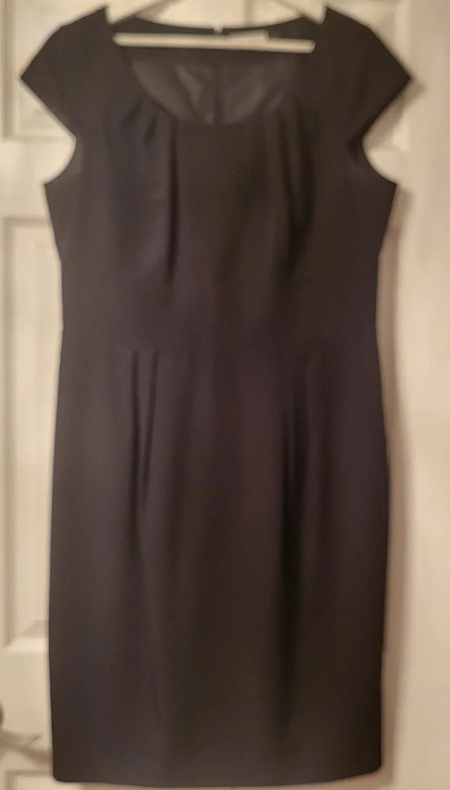 Calvin Klein Black Cap Sleeve Sheath Dress