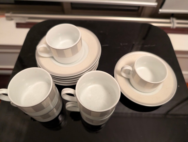 Casa Elite Misto Nero Espresso Cup Set - 6 Demitasse Cups & Sauc - photo 2