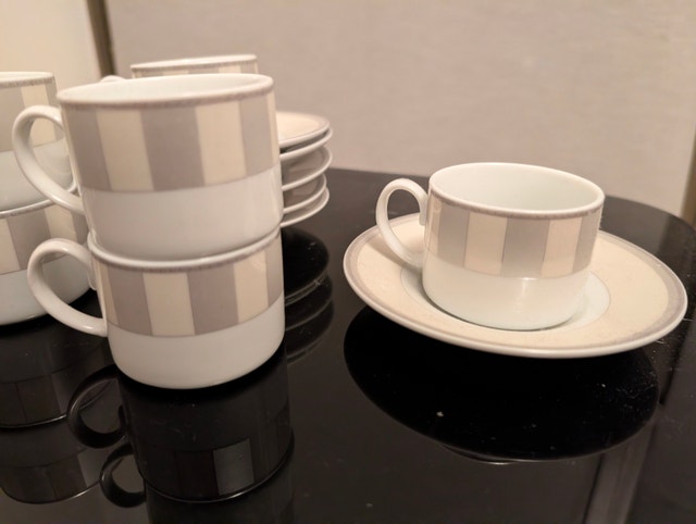 Casa Elite Misto Nero Espresso Cup Set - 6 Demitasse Cups & Sauc - photo 3