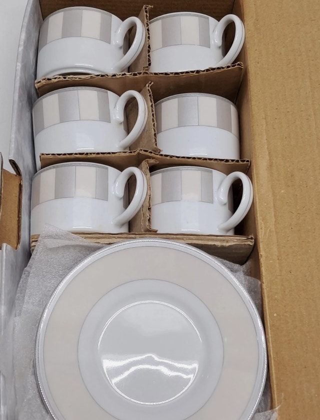 Casa Elite Misto Nero Espresso Cup Set - 6 Demitasse Cups & Sauc - photo 4