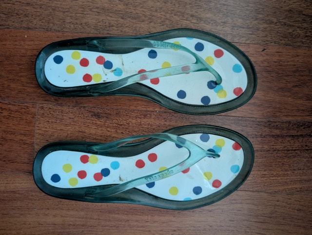 Kate Spade NY Polka Dot Jelly Flip Flops