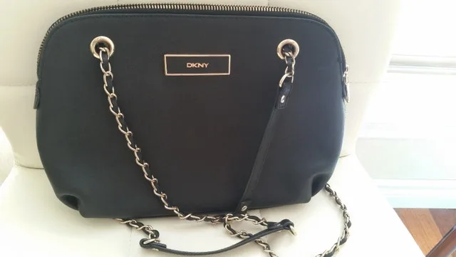 DKNY Leather Gold Chain Crossbody Bag