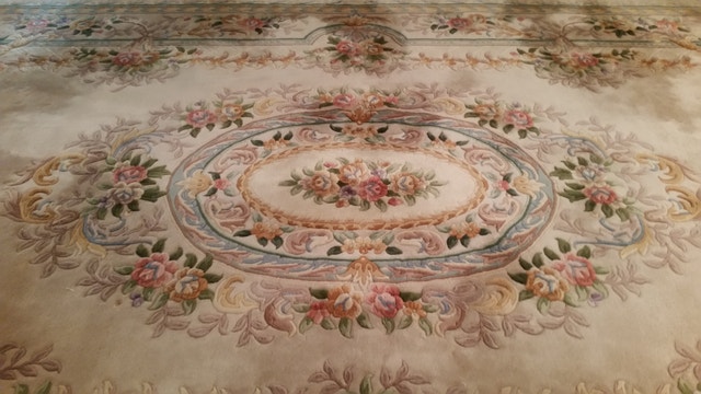 Imperial Oriental Floral Silk and Wood Rug - photo 3