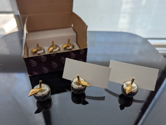 Vintage Apple Place Card Holders