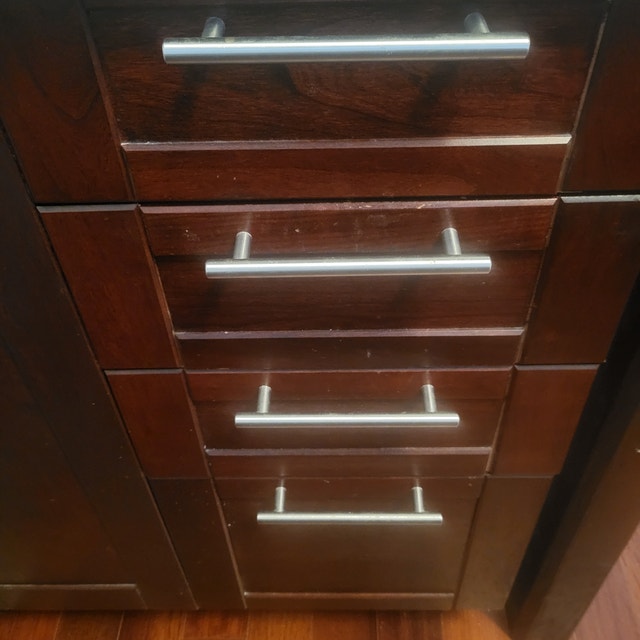 14 Brushed Stainless Steel Cabinet Door Handles - 5 1/6 inch - photo 4