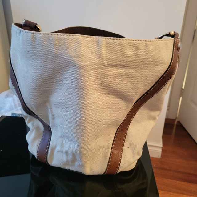 Calvin Klein Oatmeal Canvas Hobo Bag - photo 2
