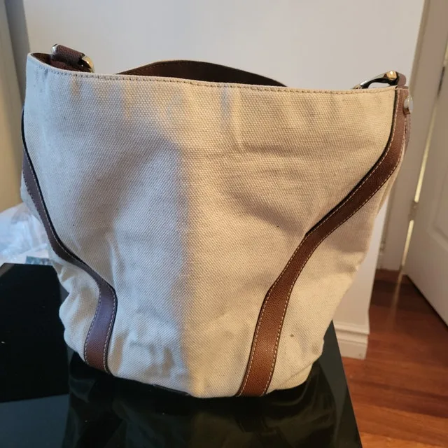 Calvin Klein Oatmeal Canvas Hobo Bag - photo 2