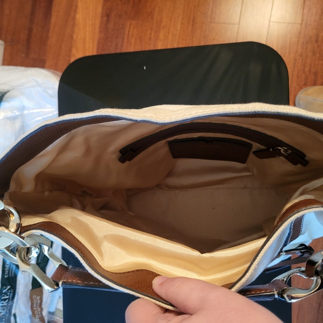 Calvin Klein Oatmeal Canvas Hobo Bag - photo 3