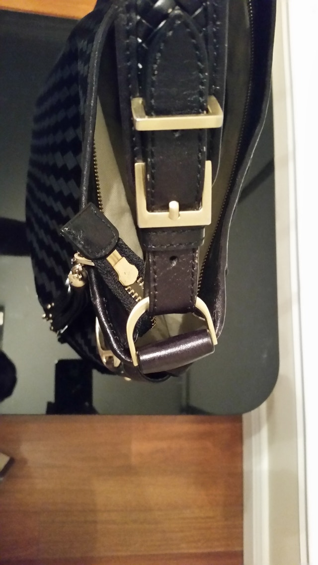 COLE HAAN Black Canvas Hobo Handbag - photo 3