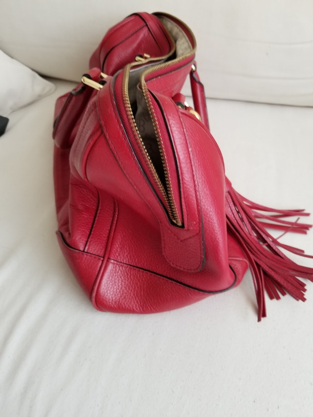 Banana Republic Red Leather Handbag w/Strap - photo 5