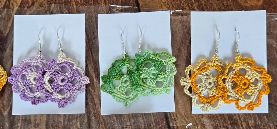 Handmade Crochet Earrings thumbnail