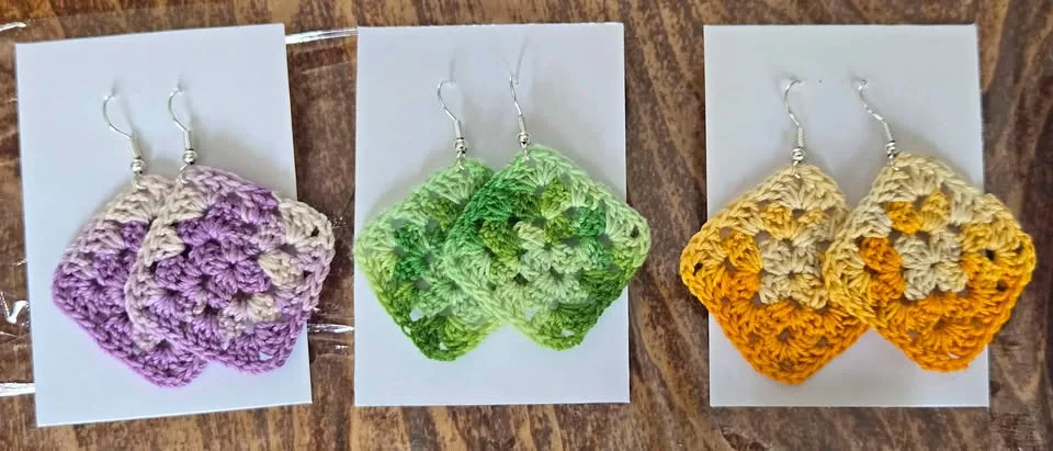 Handmade Crochet Earrings thumbnail