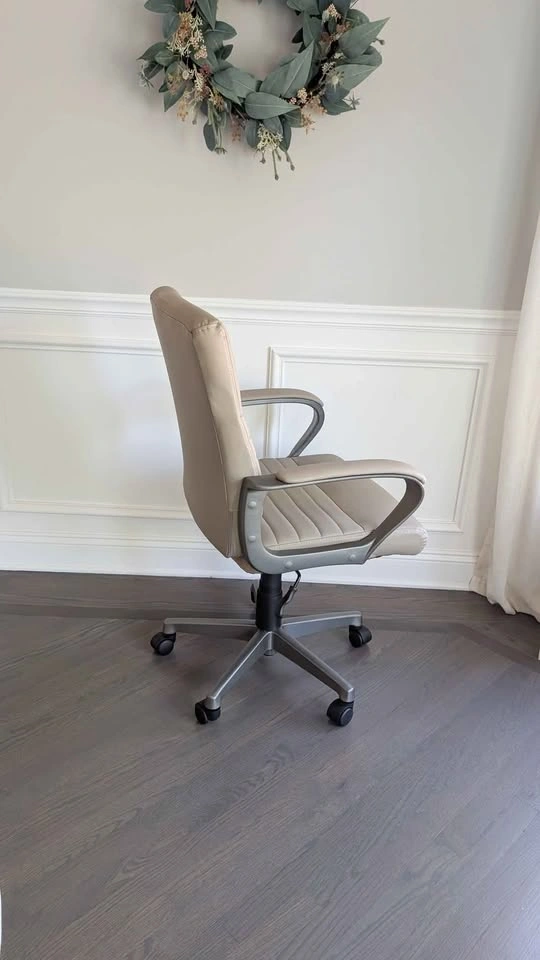 Staples Tervina Ergonomic Luxura Swivel Manager Chair, Cream - photo 3